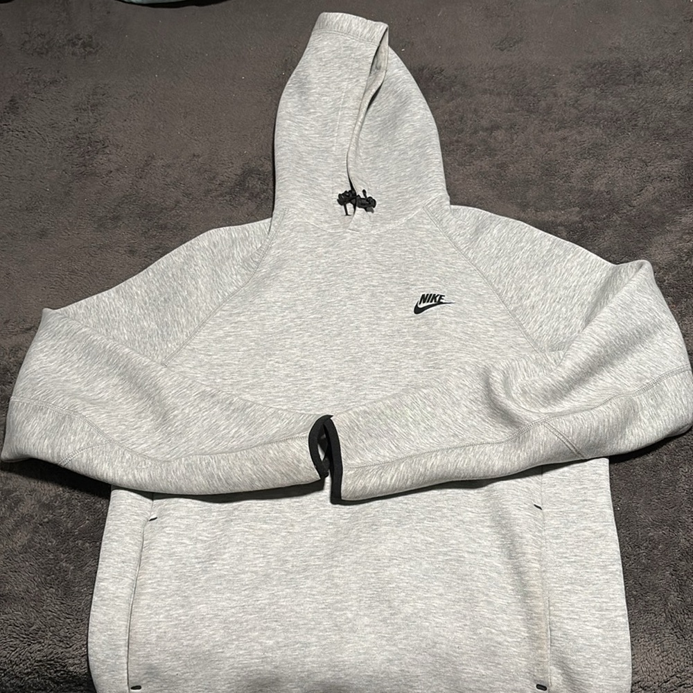 Men’s Gray Nike Tech Pulllover Hoodie